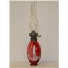 Image 1 : 6 1/2 MARY GREGORY CRANBERRY MINIATURE LAMP BASE 