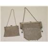 Image 1 : (2) GERMAN SILVER MESH PURSES - WEAR and IMPERFEC