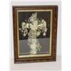 Image 1 : VICT. DECORATED DEEP WALNUT SHADOW BOX W/ CROSS -