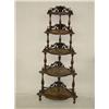 Image 1 : VICT. WALNUT 5 TIER CORNER ETAGERE - IMPERFECTION