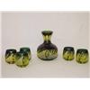 Image 1 : 6 PC. CONTEMPORARY DOUBLE CUT OVERLAY CARAFE W/  