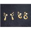 Image 1 : 2 PAIR 18K YELLOW SCREWBACK VICT. STYLE EARRINGS;