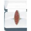 Image 1 : 14K YELLOW GOLDSTONE RING W/ LOZENGE SHAPED STONE