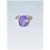 Image 1 : LADIES 14K YELLOW GOLD 4 PRONG MOUNTED AMETHYST R