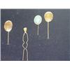 Image 1 : LOT (3) GOLD STICK PINS and (1) GOLD HAIRPIN;  