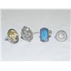 Image 1 : LOT (4) LADIES STERLING MARCASITE RINGS; 