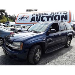 F2 --  2004 CHEVROLET TRAILBLAZER LS , Blue , 265877  KM's