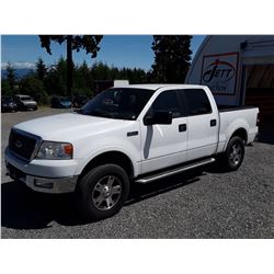 G1 --  2005 FORD F150 LARIAT PICKUP, WHITE, 175,779 KMS