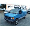 Image 1 : H3 --  2006 FORD ECONOLINE E250 , Blue , 140714  KM's "NO RESERVE"