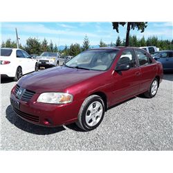 N4 --  2004 NISSAN SENTRA , Red , 282931  KM's