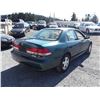 Image 3 : L4 --  2002 HONDA ACCORD , Green , 180233  KM's