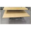 Image 3 : Wood & Chrome 3-Tier Retail Table Display Rack 62"L x 45"W x 45"H