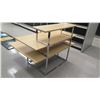 Image 8 : Wood & Chrome 3-Tier Retail Table Display Rack 62"L x 45"W x 45"H