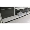 Image 4 : Customizable Black Pegboard & Metal Long Shelving Display Rack, 6 panels, 46"W