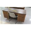 Image 3 : Qty 3 Wooden Desks w/ File Drawers & 1 Chair