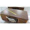 Image 4 : Qty 3 Wooden Desks w/ File Drawers & 1 Chair