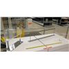 Image 1 : Qty 3 Clear Plexiglass w/ Chrome Stands Tabletop Sign Holder Displays