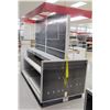 Image 1 : Customizable Black Pegboard & Long Metal Shelving w/ Overhead Light 2 panels, 46"W
