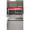 Image 2 : Customizable Black Pegboard & Long Metal Shelving w/ Overhead Light 2 panels, 46"W