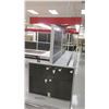 Image 6 : Customizable Black Pegboard & Long Metal Shelving w/ Overhead Light 2 panels, 46"W