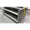 Image 7 : Customizable Black Pegboard & Long Metal Shelving w/ Overhead Light 2 panels, 46"W