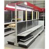 Image 1 : Customizable Black Pegboard & Metal Long Shelving w/ Overhead Light 3 panels, 46"W; 1 panel, 22"W