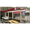 Image 4 : Customizable Black Pegboard & Metal Long Shelving w/ Overhead Light 3 panels, 46"W; 1 panel, 22"W