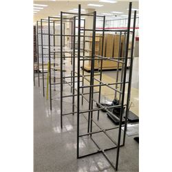 Qty 5 Grey Metal Square Display Racks 73