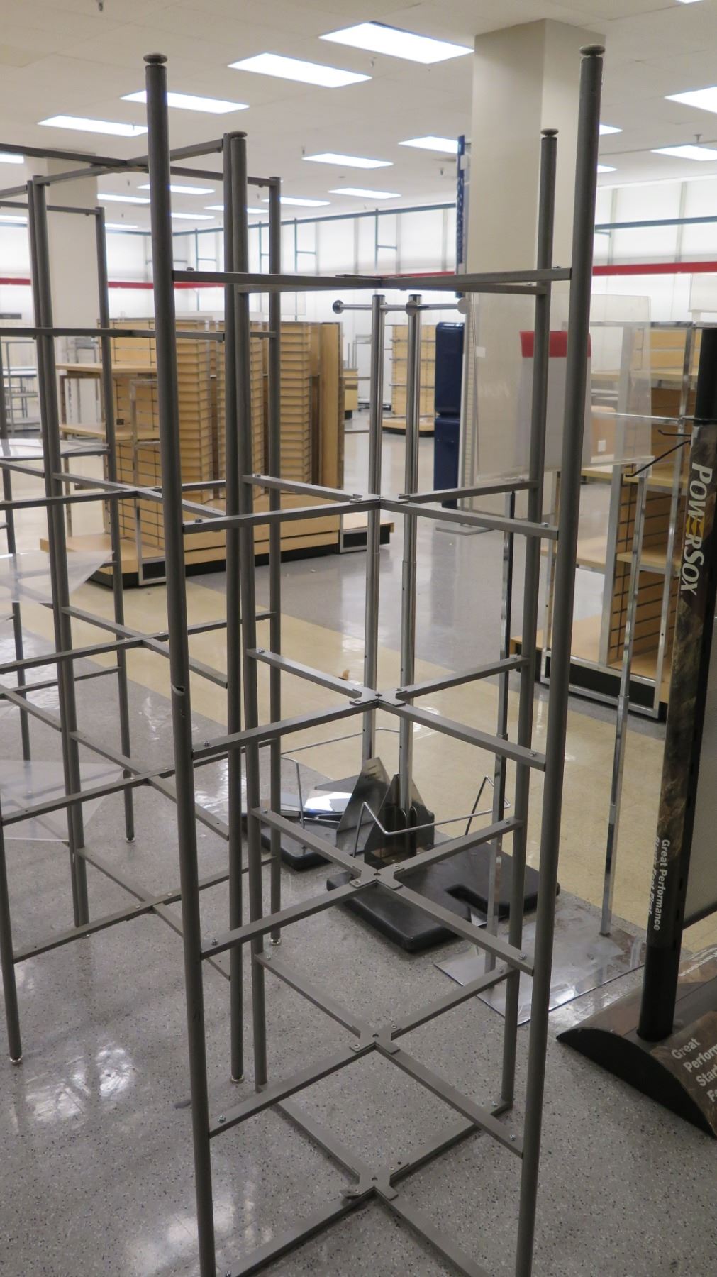 Qty 5 Grey Metal Square Display Racks 73