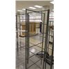 Image 3 : Qty 5 Grey Metal Square Display Racks 73"H