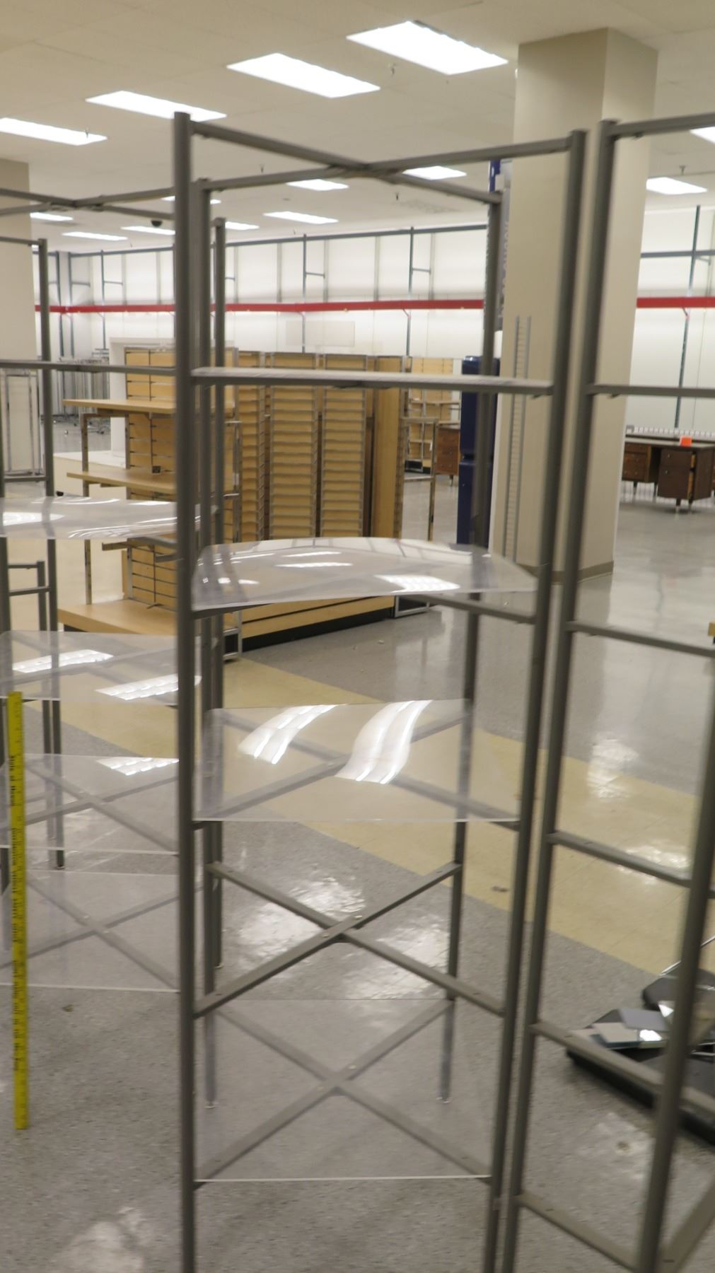 Qty 5 Grey Metal Square Display Racks 73