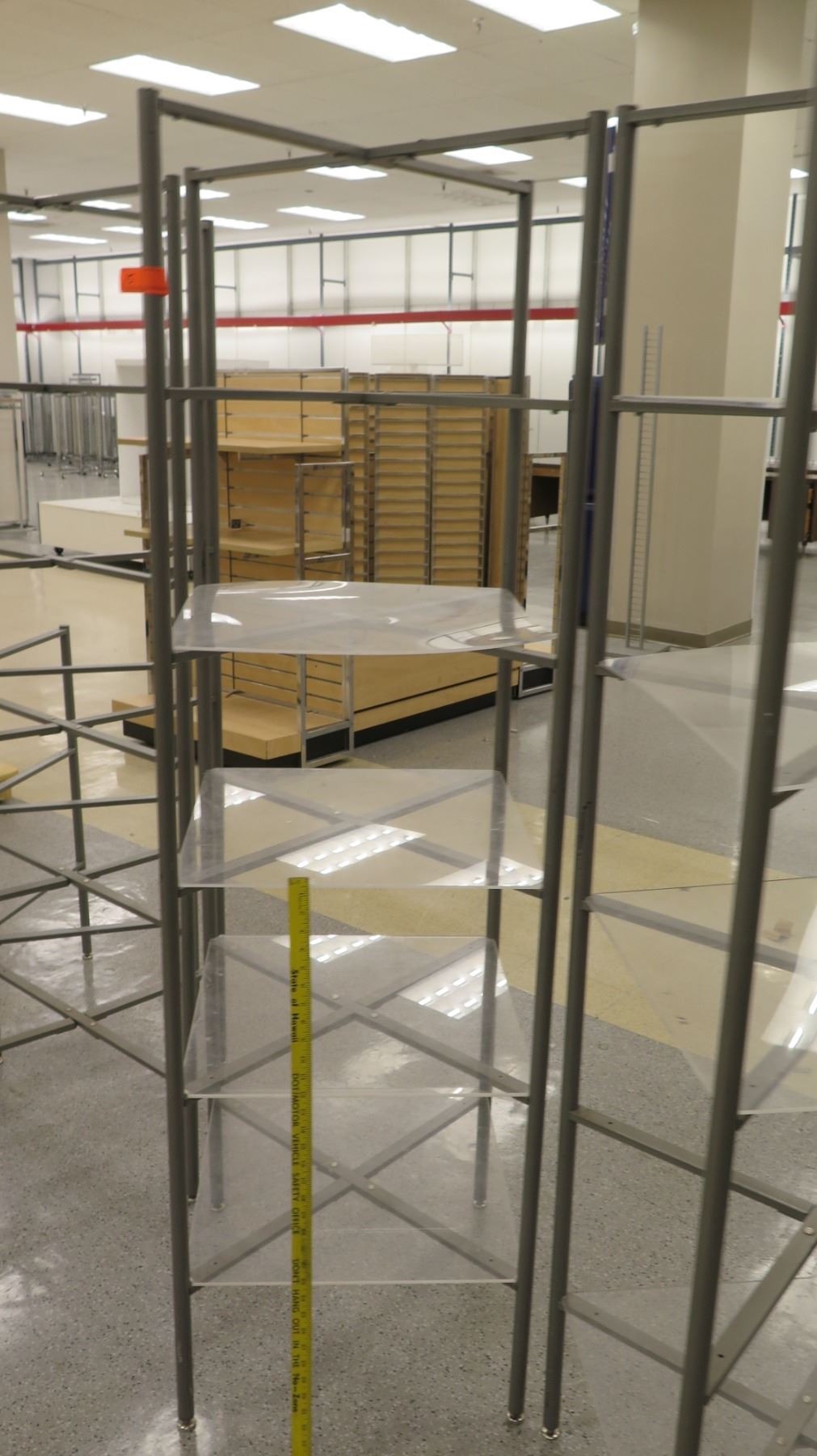 Qty 5 Grey Metal Square Display Racks 73