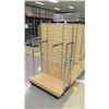 Image 4 : Wood & Chrome Rack w/ 6 Rotating Square Jewelry Display Racks 96"L x 39"D x 63"H