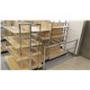 Image 2 : Qty 2 Slatwall Panel Wood & Chrome Adjustable Display Shelf Racks 50.5"L x 39"D x 62.5"H; 69"L x 39"