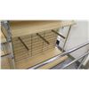 Image 5 : Qty 2 Slatwall Panel Wood & Chrome Adjustable Display Shelf Racks 50.5"L x 39"D x 62.5"H; 69"L x 39"
