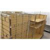 Image 5 : Qty 3 Slatwall Panel Wood & Chrome Adjustable Display Shelf Racks 50.5"L x 39"D x 62.5"H; 2 pieces, 