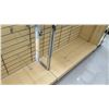 Image 7 : Qty 3 Slatwall Panel Wood & Chrome Adjustable Display Shelf Racks 50.5"L x 39"D x 62.5"H; 2 pieces, 