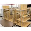 Image 1 : Qty 4 Slatwall Panel Wood & Chrome Adjustable Display Shelf Racks, Qty 2, 50.5"L x 39"D x 81"H; Qty 