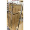 Image 3 : Qty 4 Slatwall Panel Wood & Chrome Adjustable Display Shelf Racks, Qty 2, 50.5"L x 39"D x 81"H; Qty 