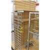 Image 5 : Qty 4 Slatwall Panel Wood & Chrome Adjustable Display Shelf Racks, Qty 2, 50.5"L x 39"D x 81"H; Qty 