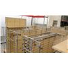 Image 9 : Qty 4 Slatwall Panel Wood & Chrome Adjustable Display Shelf Racks, Qty 2, 50.5"L x 39"D x 81"H; Qty 