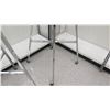 Image 6 : Qty 3 Chrome Rolling Round Clothing Racks on Wheels 36" Diameter, 54"H