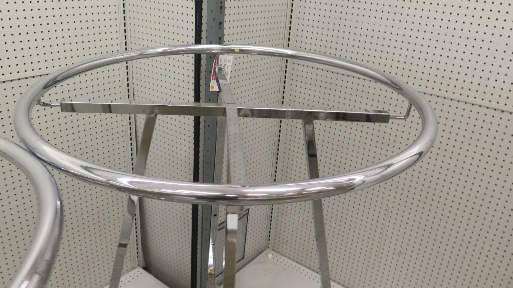 Qty 3 Chrome Rolling Round Clothing Racks on Wheels 36