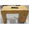 Image 1 : Wooden Desk w/ 2 File Drawers & Electric Outlet
