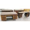 Image 1 : Qty 4 Wooden Desks w/ File Drawers