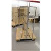 Image 3 : Qty 2 Slatwall Panel Wood & Chrome Adjustable Display Shelf Racks 50.5"L x 39"D x 62.5"H; 69"L x 39"