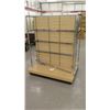 Image 4 : Qty 2 Slatwall Panel Wood & Chrome Adjustable Display Shelf Racks 50.5"L x 39"D x 62.5"H; 69"L x 39"