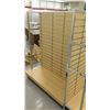 Image 8 : Qty 2 Slatwall Panel Wood & Chrome Adjustable Display Shelf Racks 50.5"L x 39"D x 62.5"H; 69"L x 39"