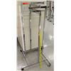 Image 1 : Chrome Rolling Square Clothing Rack on Wheels