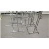 Image 2 : Qty 6 Adjustable Chrome Metal Clothing Racks, all approx. 61"H